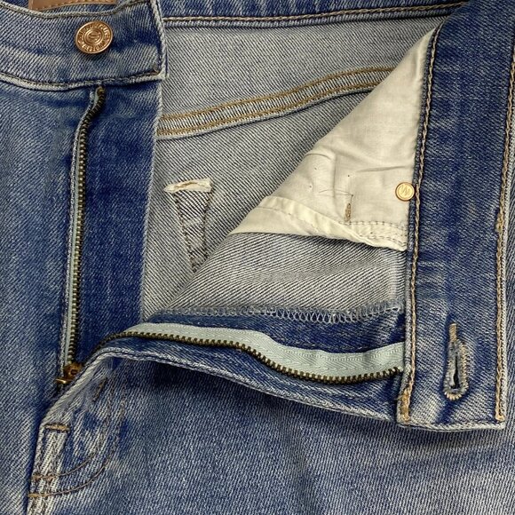 MOTHER Women's The Kick It Ankle Jeans Size 31 – "Can You Dig It" Blue, Frayed H - Picture 10 of 12